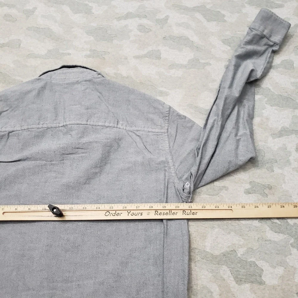 Oakley Shirt Mens XL Gray Long Sleeve Button-Up Preppy